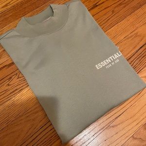Fear Of God Essentials Long Sleeve T-Shirt Sea Foam Size Small